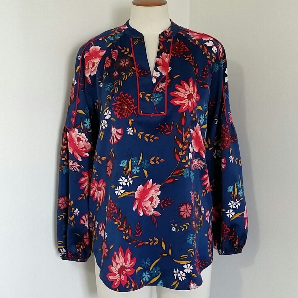 Ann Taylor Loft Floral Tunic Top
